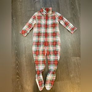 3T L.L. Bean plaid Onesie